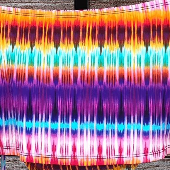 Bleu Rod Beattie Tie Dye Sarong Skirted Bikini Bottom Size 14 - Picture 4 of 8